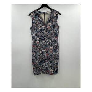 Tory Burch Leila Butterfly Above Knee Fitted Sleeveless Dress Size 8